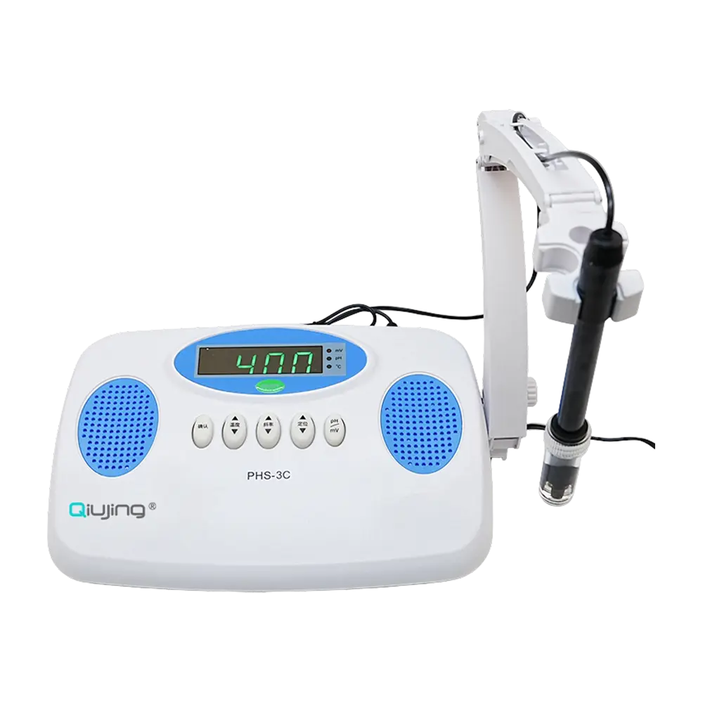 Qiujing IP54 anti-poussière sans fil Bluetooth Transmission 4 norme conforme aux éclaboussures Bentchtop ph-mètre PHS-3C